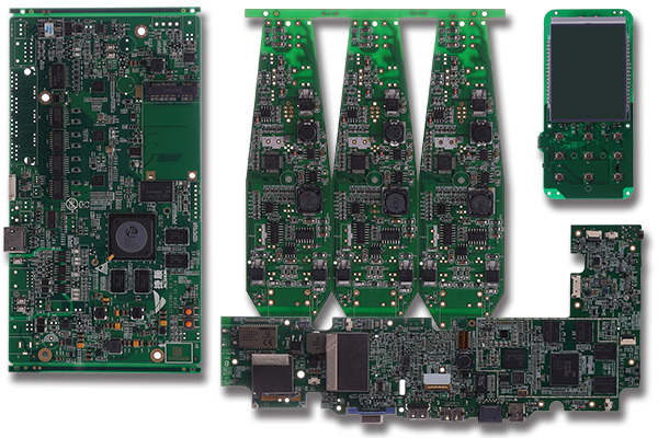 Assembled printed circuit board